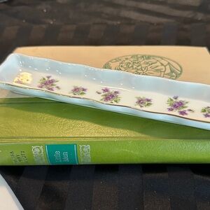 Lefton Floral Porcelain Trinket Tray